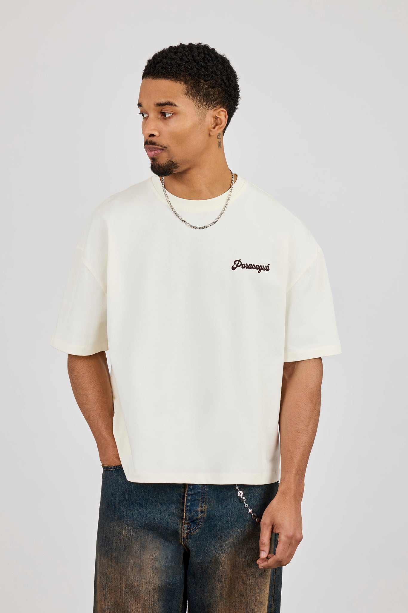 Boxy Drive In Theatre Graphic T-Shirt - Off White